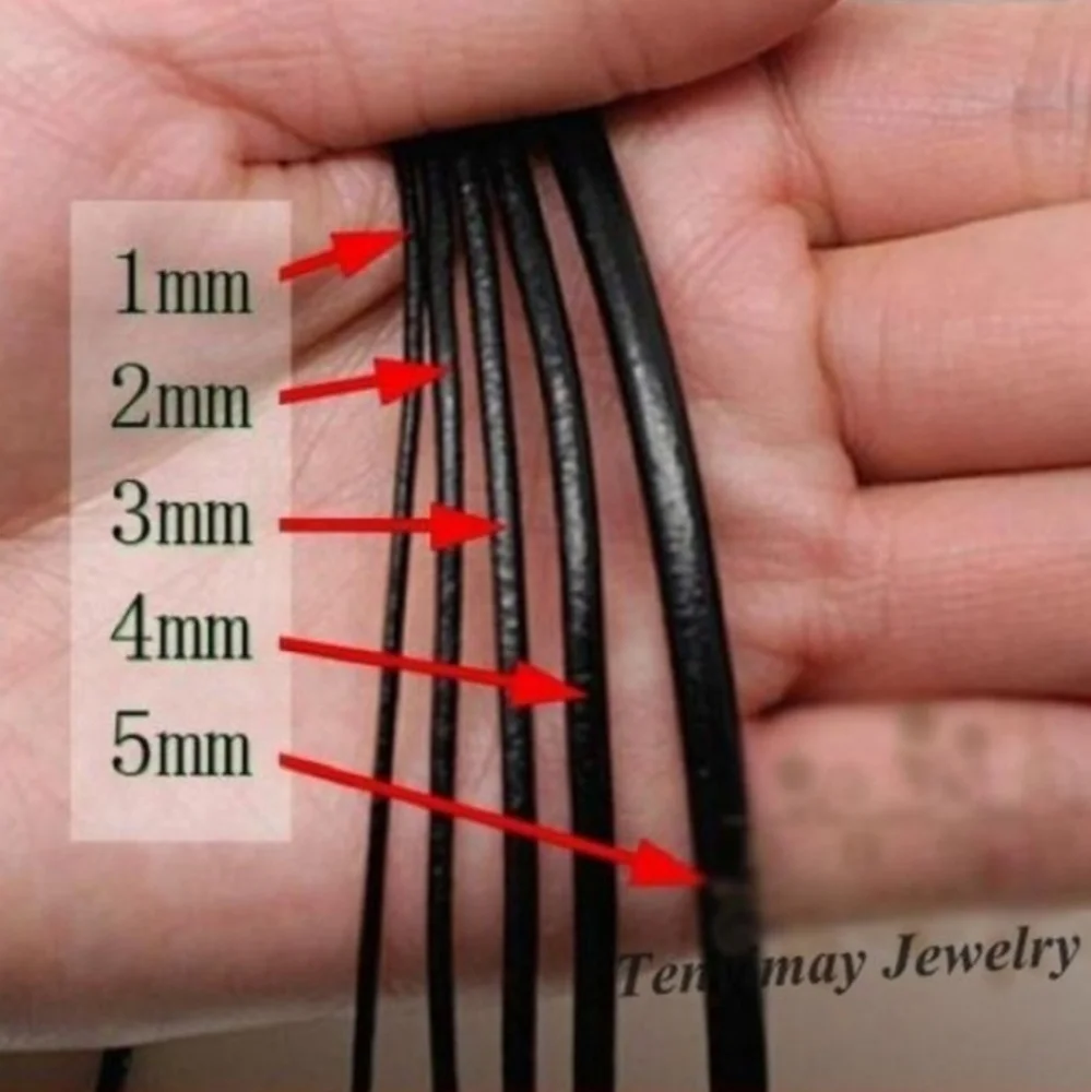 Genuine Black Leather Hypoallergenic Necklace Men's Jewelry Cord
